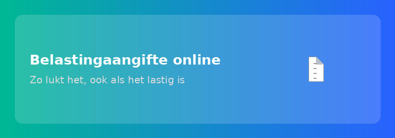 Belastingaangifte online: zo lukt het (ook als u niet digitaal vaardig bent)