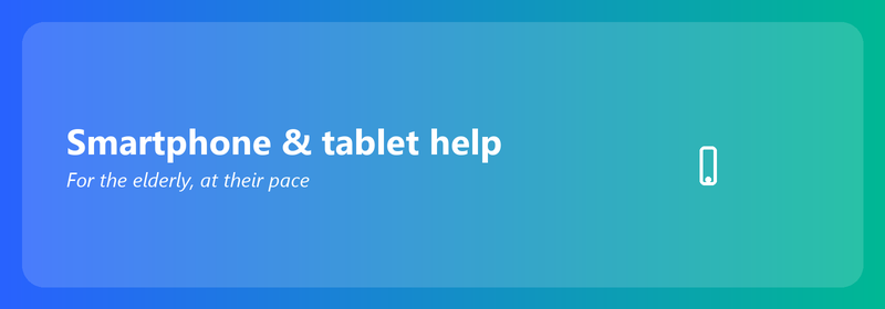Smartphone and tablet help for the elderly