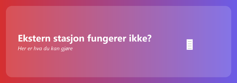 Ekstern harddisk fungerer ikke? Her er hva du kan gjøre